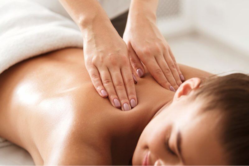 Essential oil body skin care massage at a Long Island spa